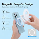 Supporto per telefono multifunzione, portatile, pieghevole e magnetico con luce di riempimento