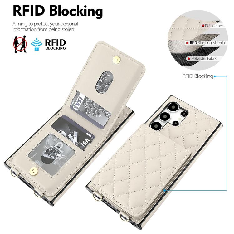 Custodia per cellulare a tracolla romboidale con protezione RFID per Galaxy S24