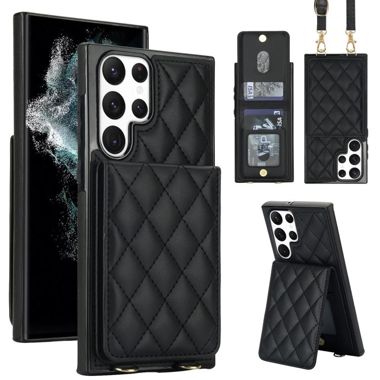 Custodia a tracolla romboidale con protezione RFID per Galaxy S23 Ultra, S23+ e