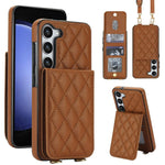 Custodia a tracolla romboidale con protezione RFID per Galaxy S23 Ultra, S23+ e
