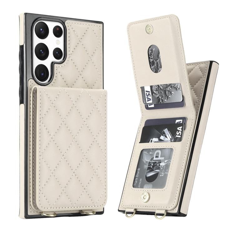Custodia tracolla romboidale con protezione RFID per Galaxy S22 Ultra, S22+ e
