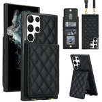 Custodia tracolla romboidale con protezione RFID per Galaxy S22 Ultra, S22+ e