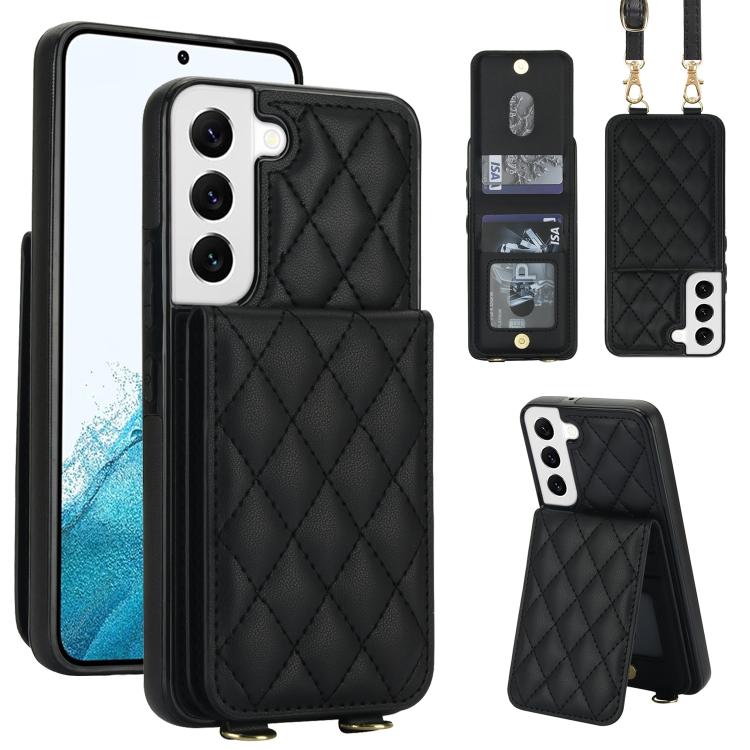 Custodia tracolla romboidale con protezione RFID per Galaxy S22 Ultra, S22+ e