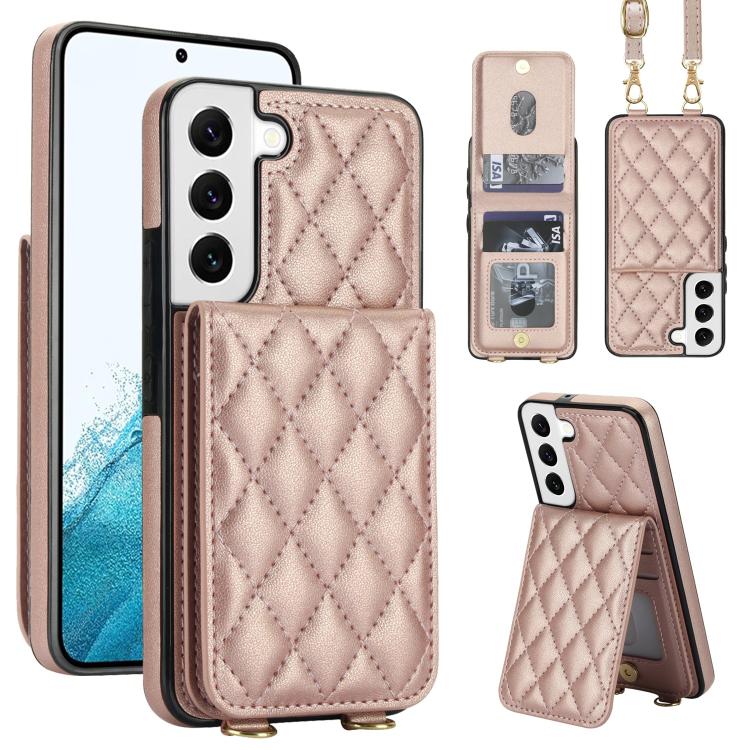 Custodia tracolla romboidale con protezione RFID per Galaxy S22 Ultra, S22+ e