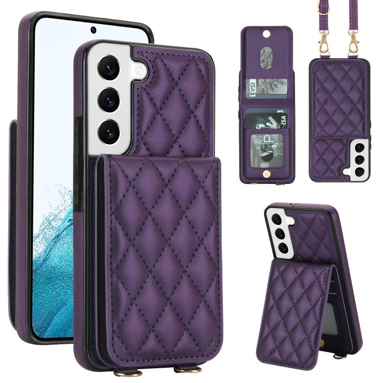 Custodia tracolla romboidale con protezione RFID per Galaxy S22 Ultra, S22+ e