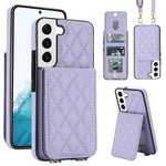 Custodia tracolla romboidale con protezione RFID per Galaxy S22 Ultra, S22+ e