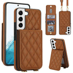 Custodia tracolla romboidale con protezione RFID per Galaxy S22 Ultra, S22+ e