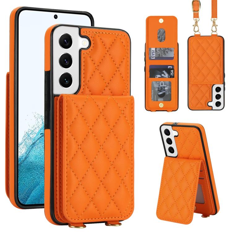 Custodia tracolla romboidale con protezione RFID per Galaxy S22 Ultra, S22+ e
