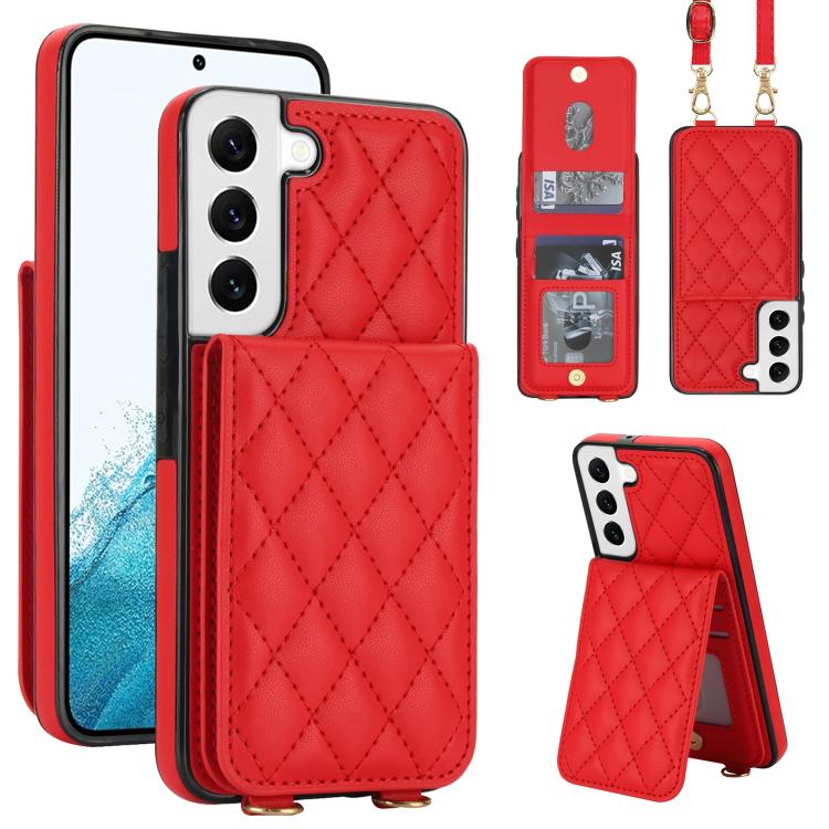 Custodia tracolla romboidale con protezione RFID per Galaxy S22 Ultra, S22+ e