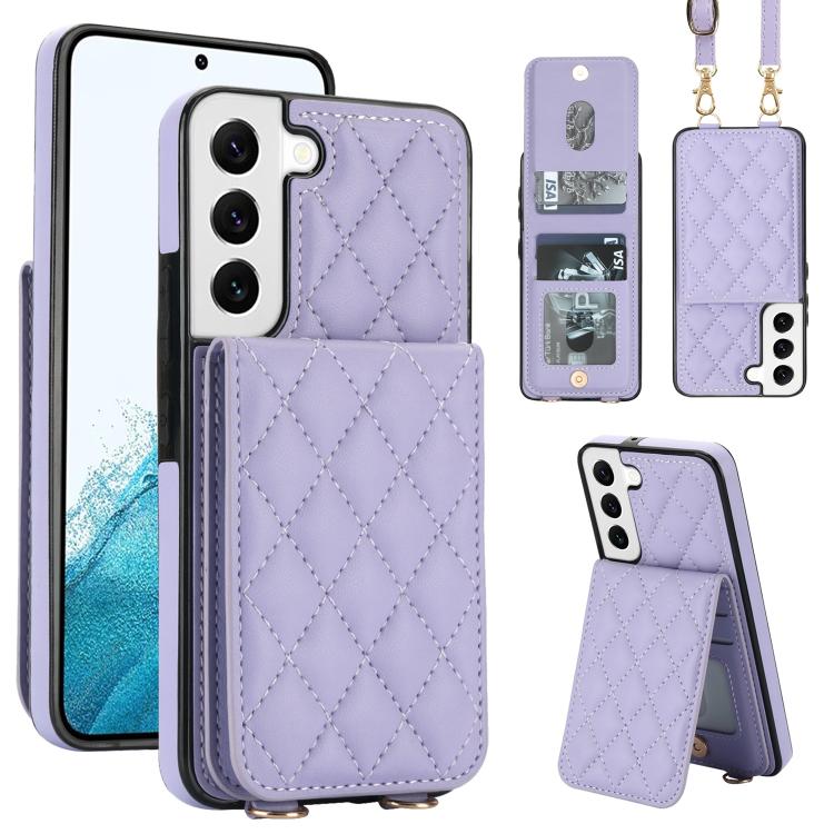Custodia tracolla romboidale con protezione RFID per Galaxy S22 Ultra, S22+ e