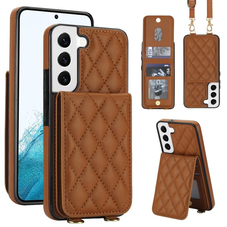 Custodia tracolla romboidale con protezione RFID per Galaxy S22 Ultra, S22+ e