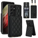 Custodia a tracolla romboidale con protezione RFID per Galaxy S21, S21+ e S21