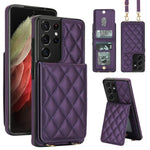 Custodia a tracolla romboidale con protezione RFID per Galaxy S21, S21+ e S21