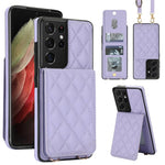 Custodia a tracolla romboidale con protezione RFID per Galaxy S21, S21+ e S21
