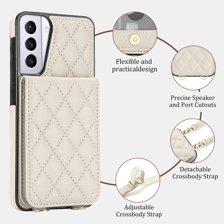 Custodia a tracolla romboidale con protezione RFID per Galaxy S21, S21+ e S21