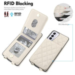 Custodia a tracolla romboidale con protezione RFID per Galaxy S21, S21+ e S21
