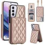 Custodia a tracolla romboidale con protezione RFID per Galaxy S21, S21+ e S21