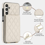 Custodia per cellulare a tracolla romboidale con protezione RFID per Galaxy A56
