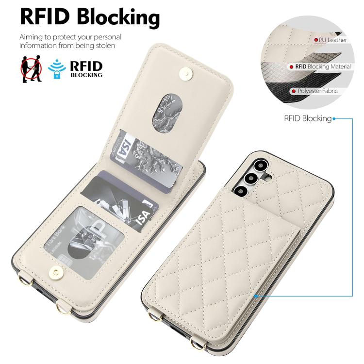 Custodia per cellulare a tracolla romboidale con protezione RFID per Galaxy A56