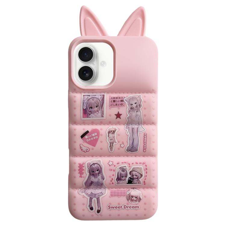 Custodia TPU con orecchie da coniglio per iPhone 17 Pro Max