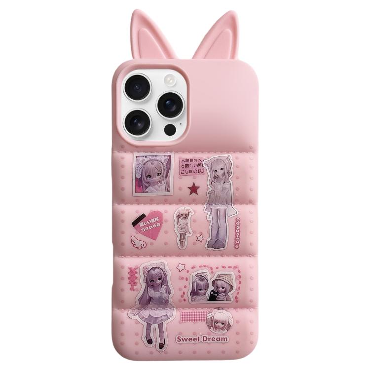 Custodia TPU con orecchie da coniglio per iPhone 17 Pro Max