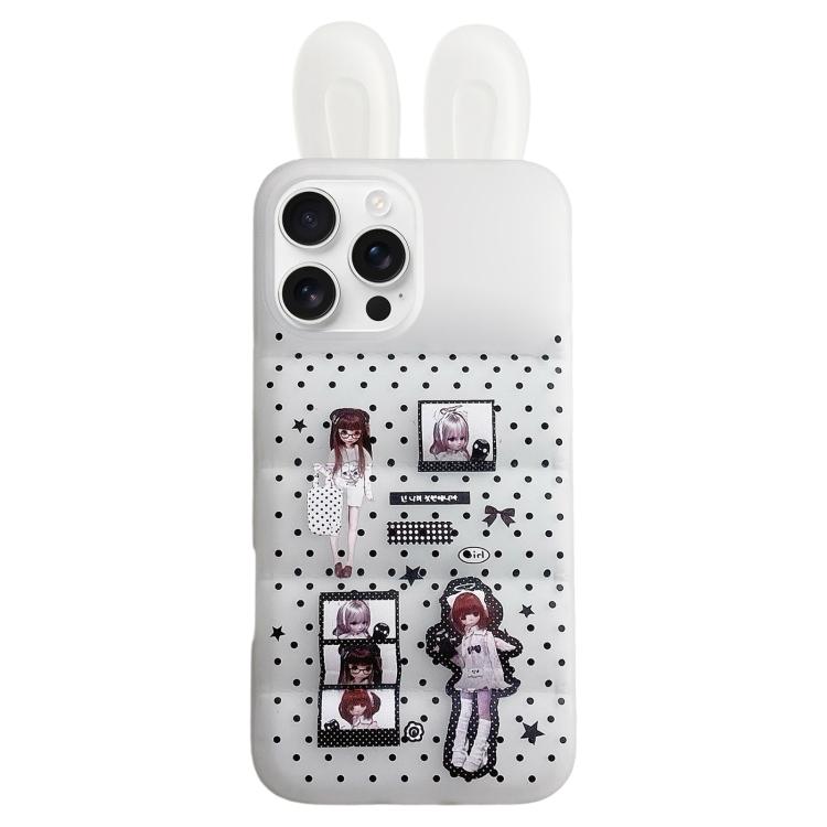 Custodia TPU con orecchie da coniglio per iPhone 17 Pro Max