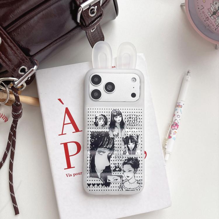 Custodia TPU con orecchie da coniglio per iPhone 17 Pro Max