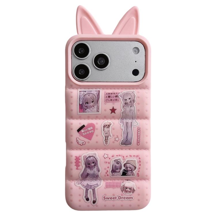 Custodia TPU con orecchie da coniglio per iPhone 17 Pro Max