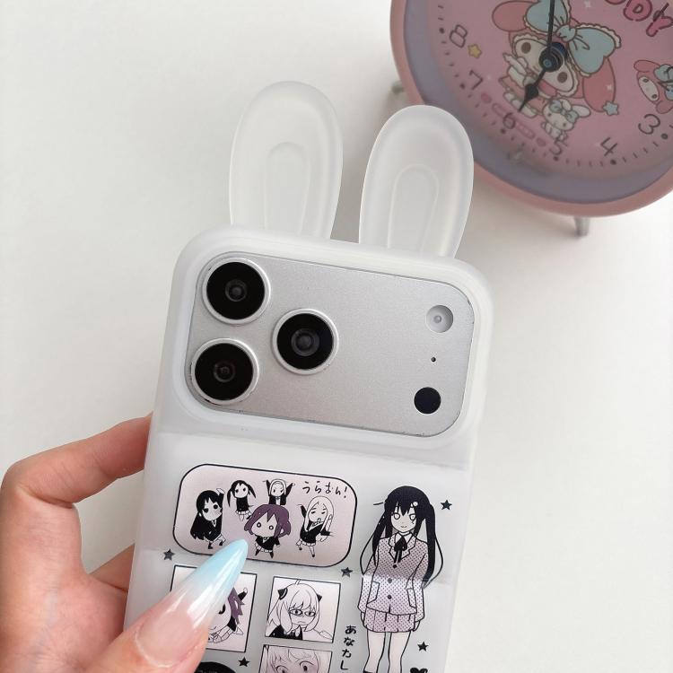 Custodia TPU con orecchie da coniglio per iPhone 17 Pro Max