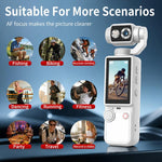 Videocamera multifunzione portatile Q8 con schermo IPS da 2 pollici e risoluzione 4K