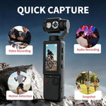 Videocamera multifunzione portatile Q8 con schermo IPS da 2 pollici e risoluzione 4K