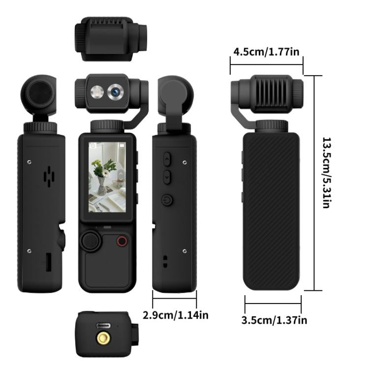 Videocamera multifunzione portatile Q8 con schermo IPS da 2 pollici e risoluzione 4K