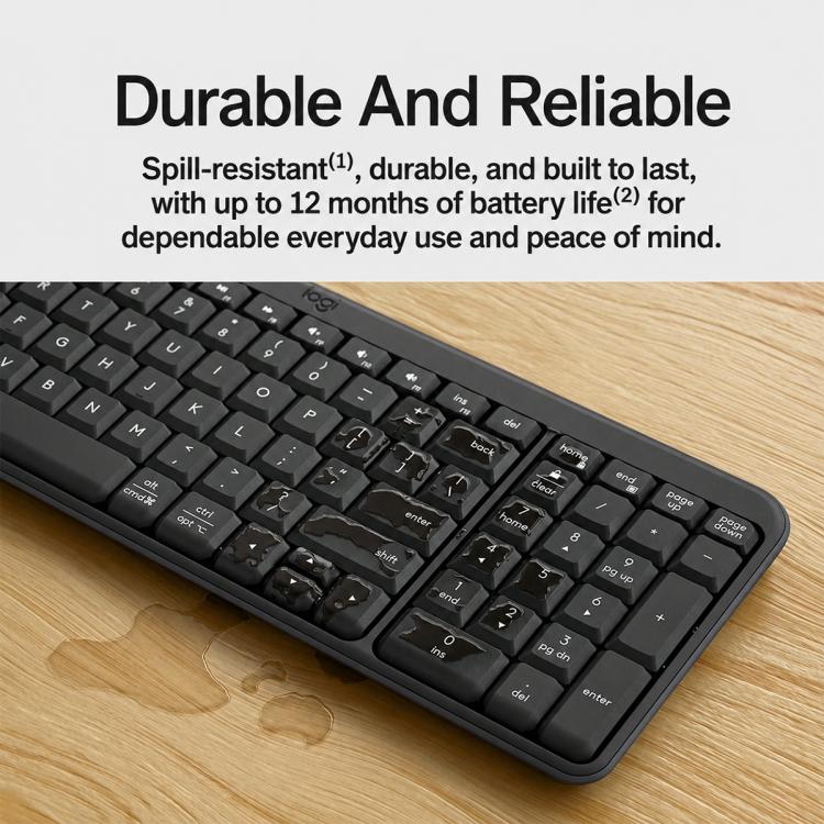 Combo tastiera e mouse wireless Bluetooth Logitech MK251