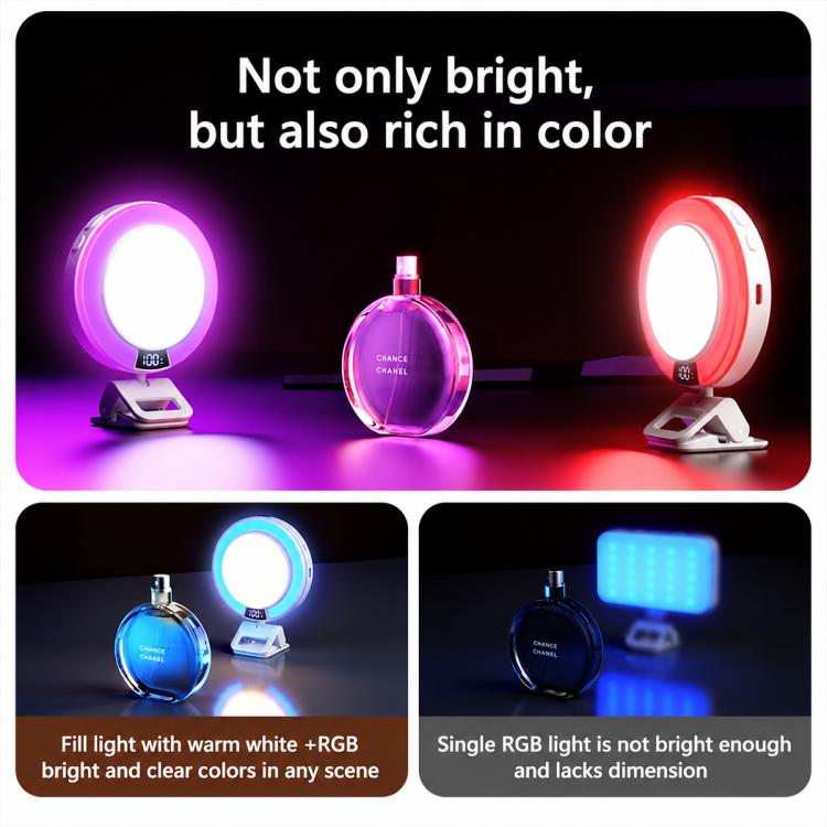 Fotografia in diretta streaming 3 temperature di colore Luce di riempimento RGB