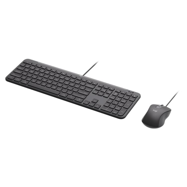 Set tastiera e mouse cablati Logitech MK620 multi-sistema
