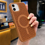Custodia magnetica a nido d'ape per iPhone 11