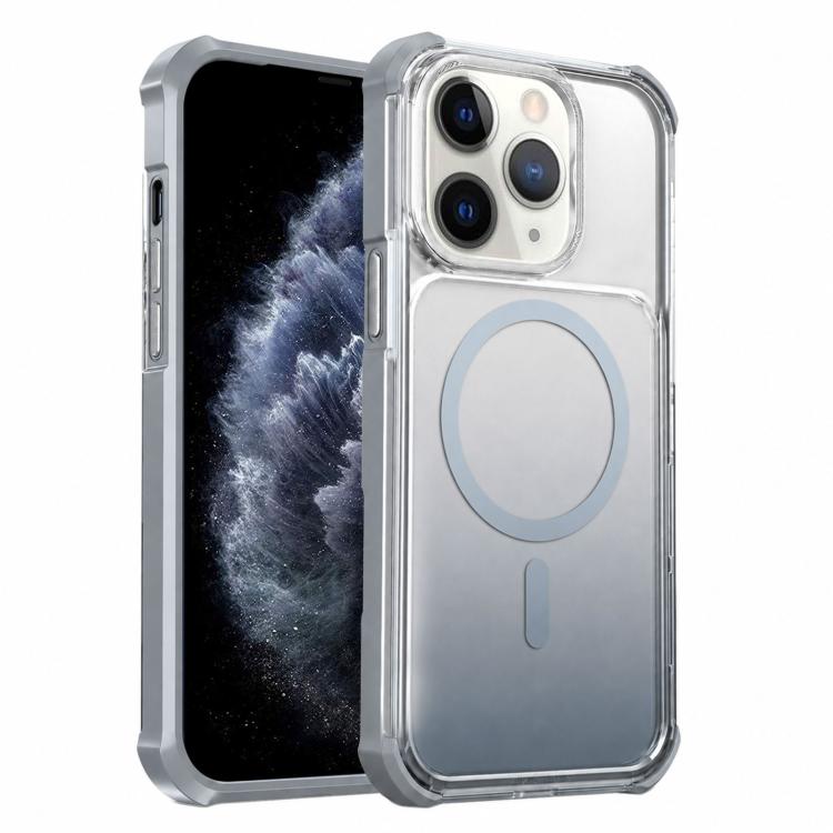 Custodia magnetica trasparente effetto sfumato per iPhone 12 Pro