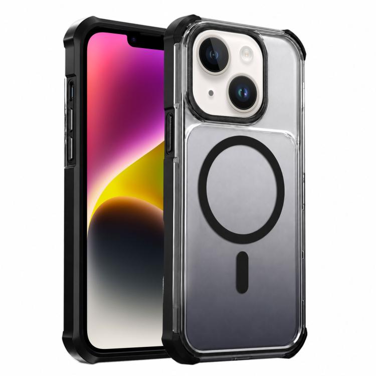 Custodia magnetica trasparente effetto sfumato per iPhone 15