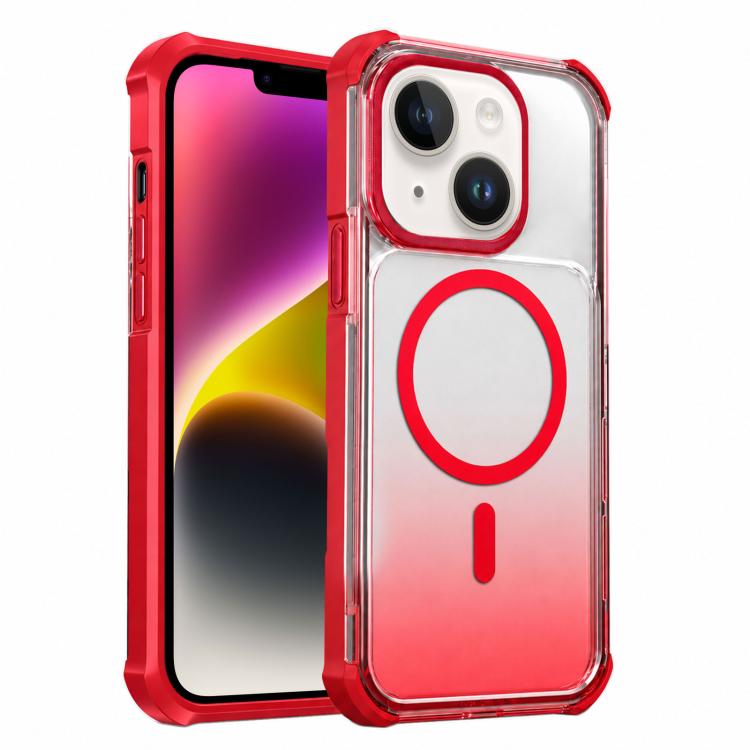 Custodia magnetica trasparente effetto sfumato per iPhone 15