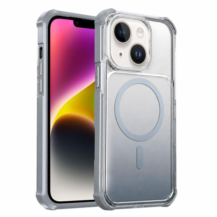 Custodia magnetica trasparente effetto sfumato per iPhone 15