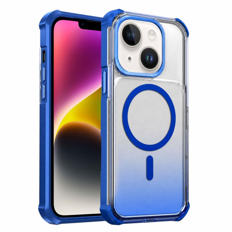 Custodia magnetica trasparente effetto sfumato per iPhone 15