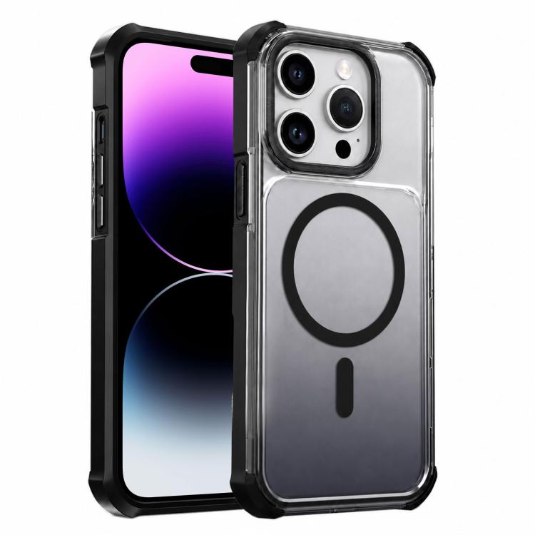 Custodia magnetica trasparente effetto sfumato per iPhone 15