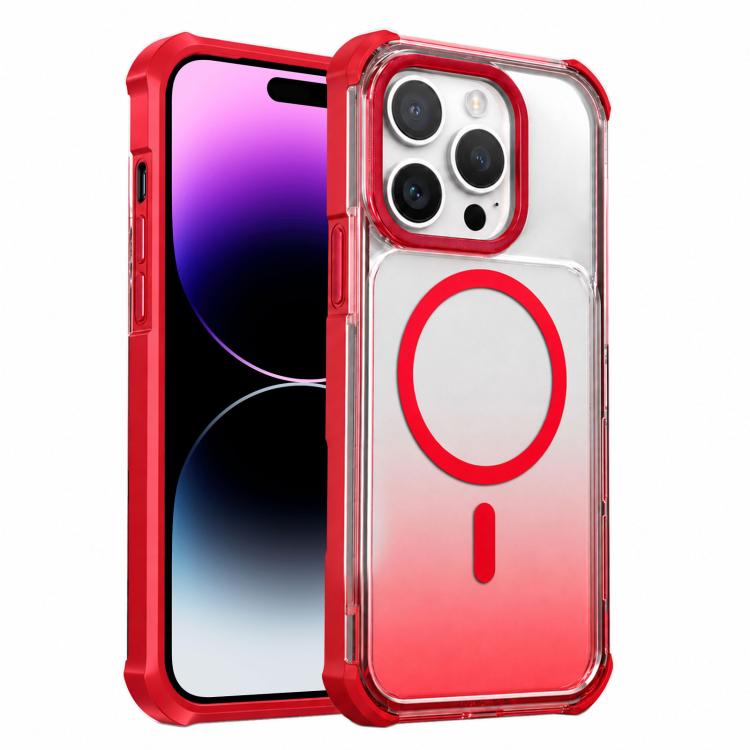 Custodia magnetica trasparente effetto sfumato per iPhone 15