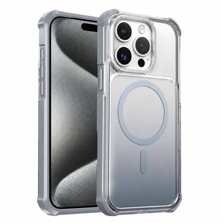 Custodia magnetica trasparente effetto sfumato per iPhone 16