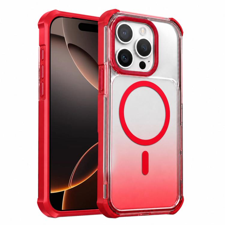 Custodia magnetica trasparente effetto sfumato per iPhone