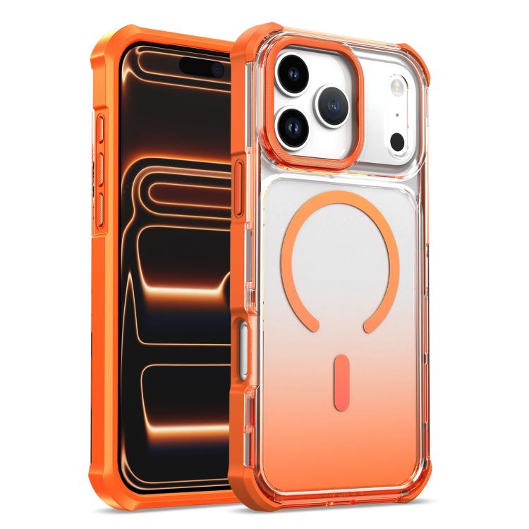 Custodia magnetica trasparente effetto sfumato per iPhone