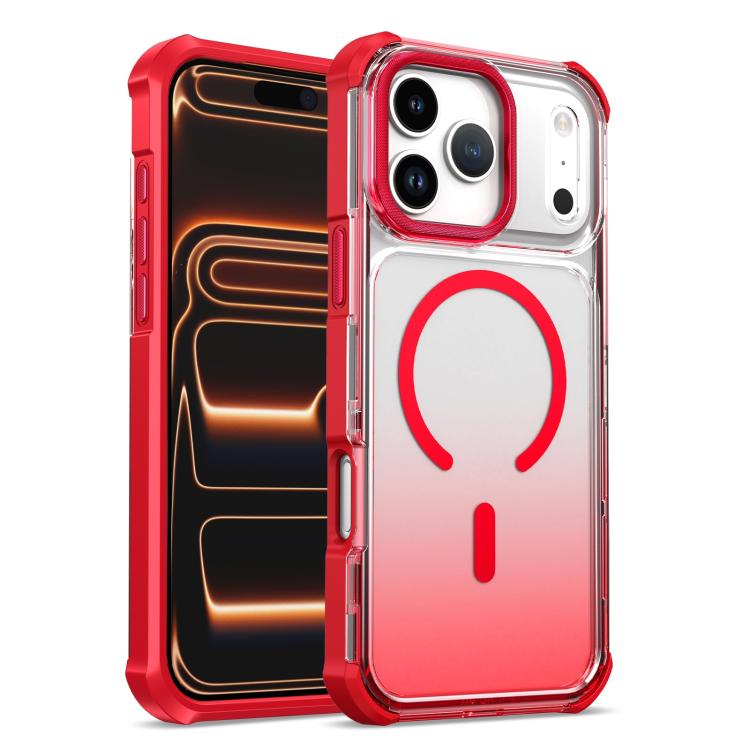 Custodia magnetica trasparente effetto sfumato per iPhone