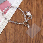 Ciondolo ballerina con cinturino per cellulare e perline