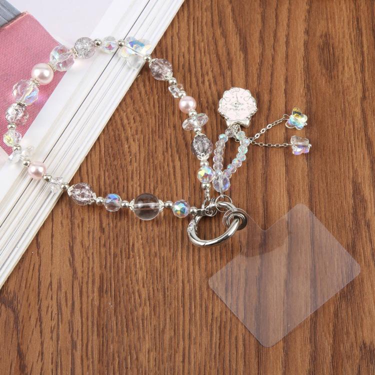 Ciondolo ballerina con cinturino per cellulare e perline