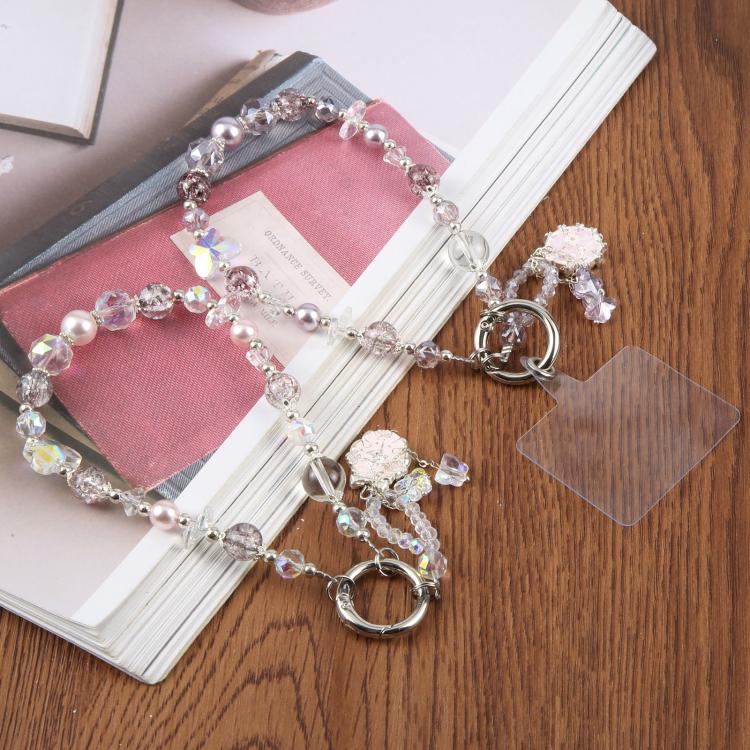 Ciondolo ballerina con cinturino per cellulare e perline